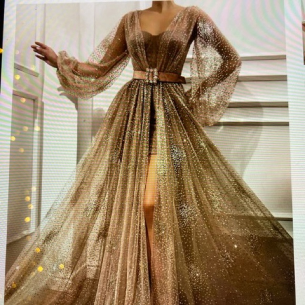 TEUTA MATOSHI!! WHIMSICAL HIGH END GOWN - Picture 1 of 11